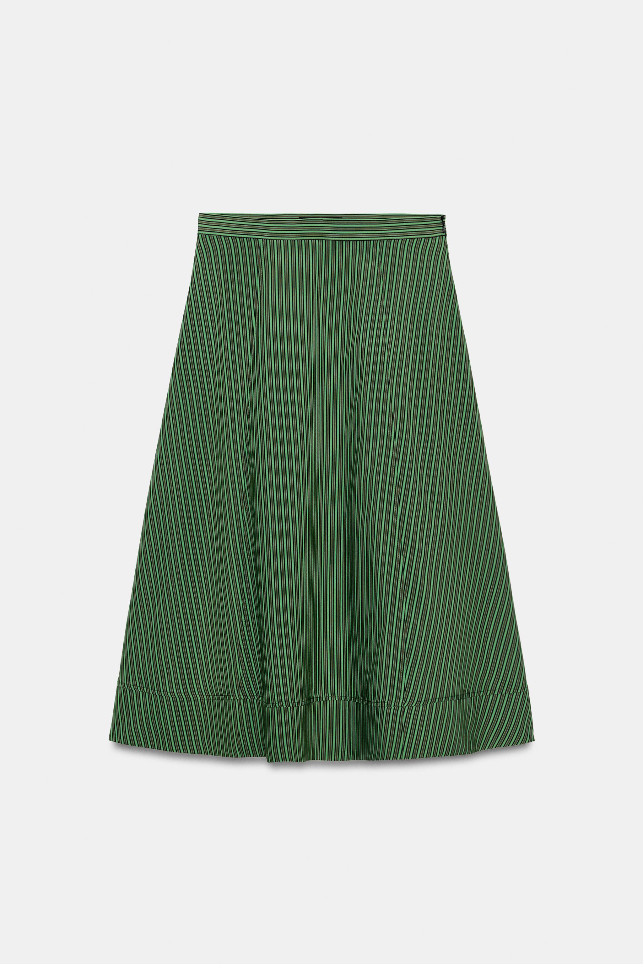 ZW COLLECTION STRIPED MIDI SKIRT